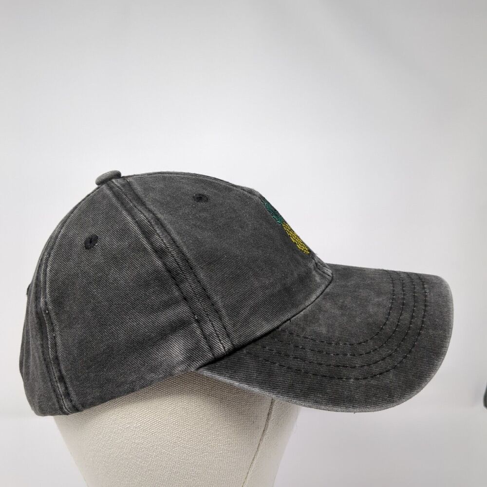 Pineapple Slideback Hat Gray One Size Solid Embro… - image 4